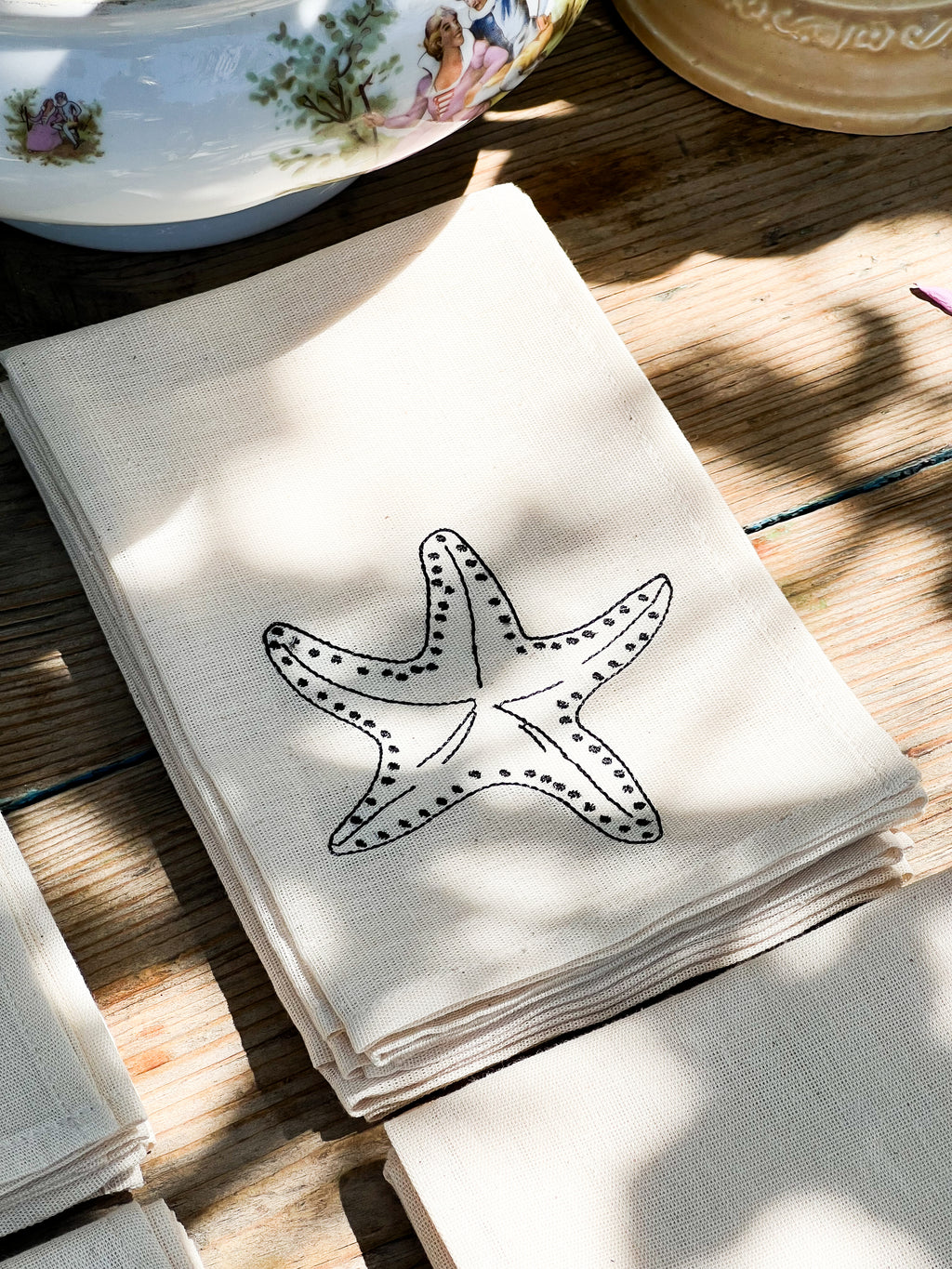 Набір з 4-х , бавовняних серветок для сервірування "Sea"