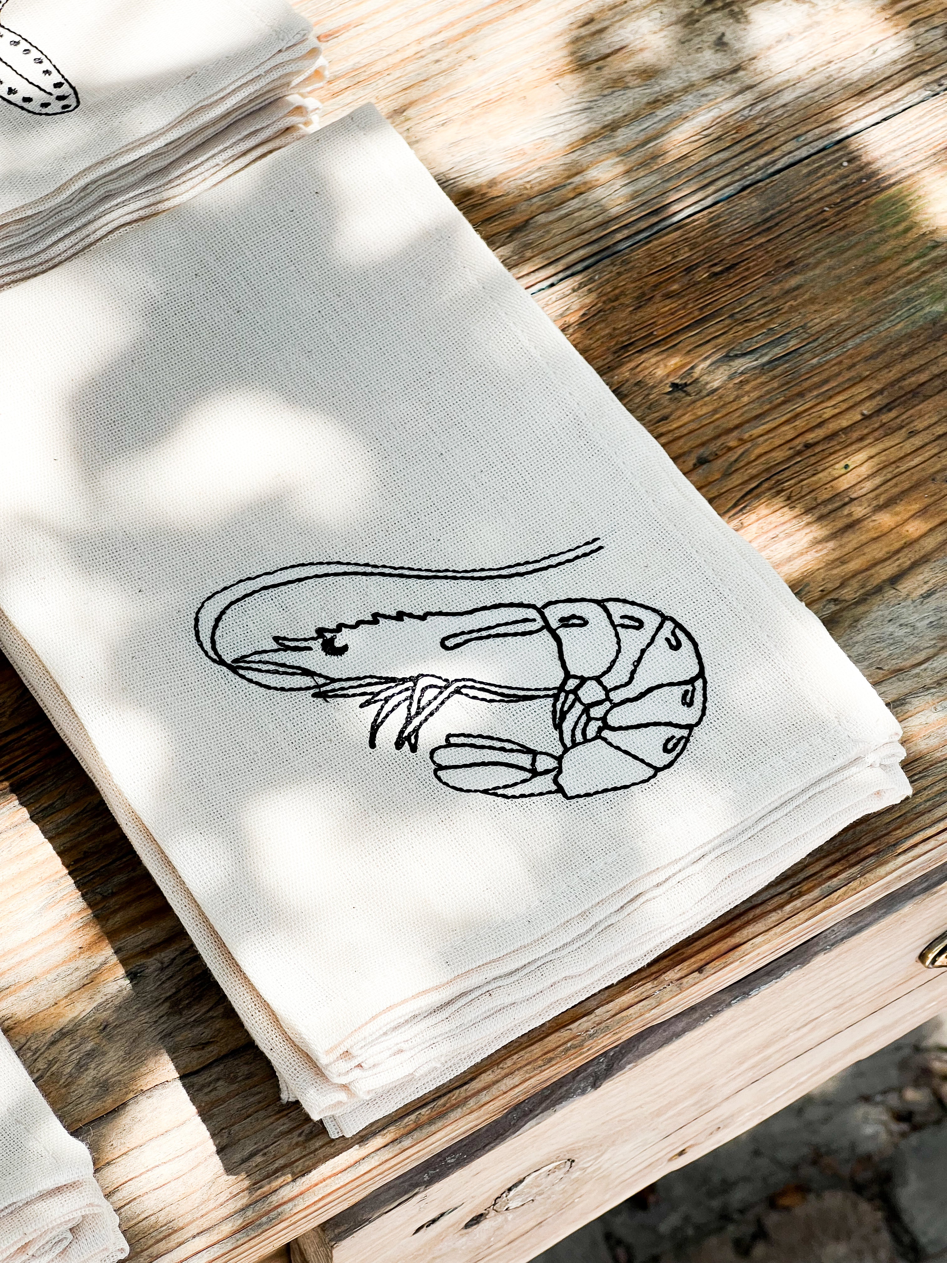 Набір з 4-х , бавовняних серветок для сервірування "Sea"