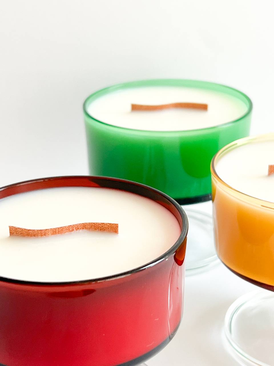 Соєва свічка у вінтажній креманці Luminarc 150g (зелена)