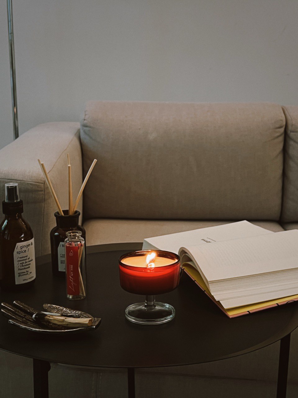 Соєва свічка у вінтажній креманці Luminarc 150g (червона)