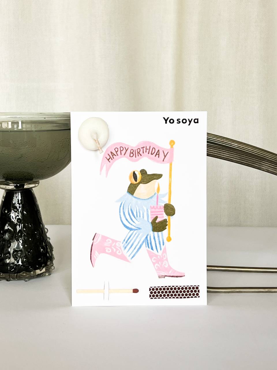 Подарункові листівки з міні свічкою (4 варіанти)