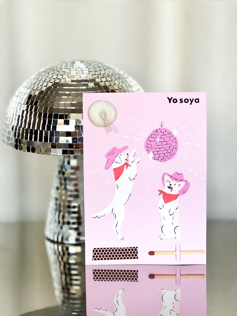 Подарункові листівки з міні свічкою (4 варіанти)