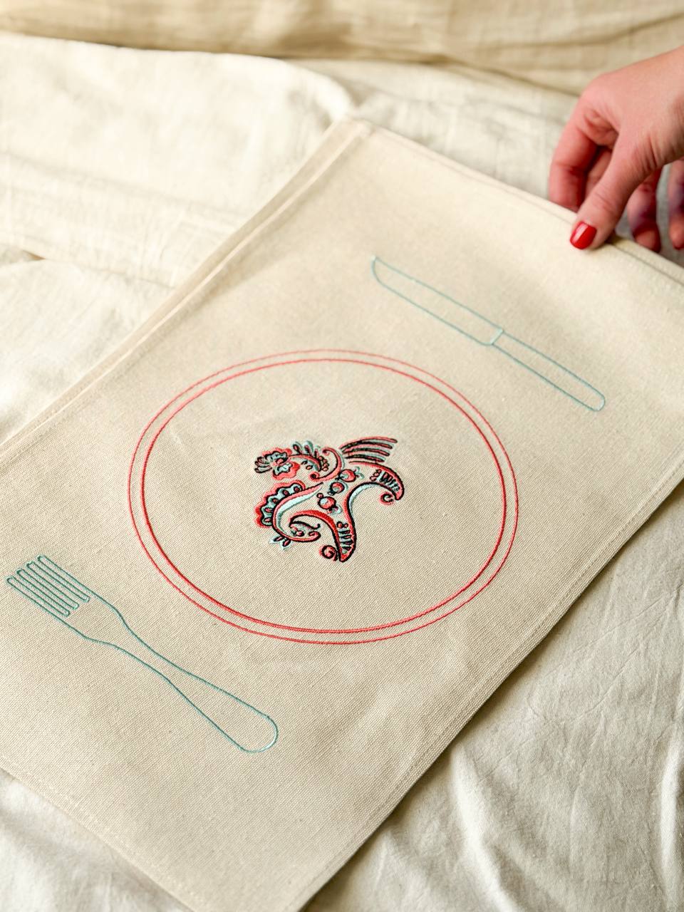 Бавовняний плейсмат "Кінь у яблуках".